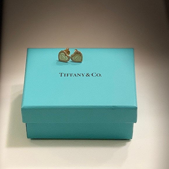 Tiffany 18k rose gold and diamonds RTT earrings - Picture 3 of 5